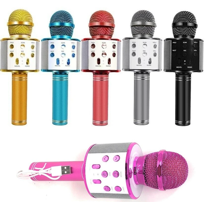 Microfono bluetooth karaoke altoparlante cassa speaker modifica voce bambini