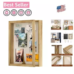 Decorative 13x16.5 Inch Shadow Box with Dustproof Glass and Linen Back - Picture 1 of 9