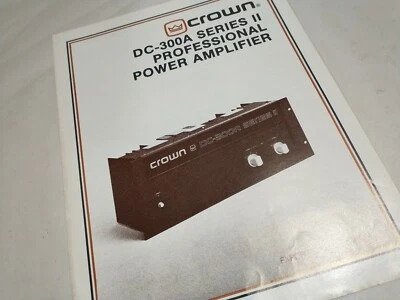 AMCRON DC-300A CROWN AMPLIFIER  Brochure advert vintage hifi specifications B17 - Image 1 of 3