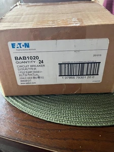 24 new EATON CIRCUIT BREAKER, BAB1020, 20 A, 1 P, 120 V, BOLT-ON - Picture 1 of 3