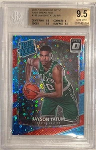 2017-18 Jayson Tatum Donruss Optic Fast Break Red Prizm - BGS 9,5 gemma come nuovo #40/85 - Foto 1 di 2