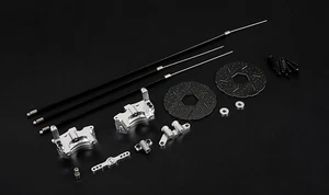 1/5 Baja REAR Disc Brakes Alloy Silver & Carbon Fibre fit 5B 5T SC PRC KM Rovan - Picture 1 of 6