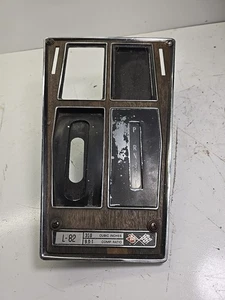 OEM 72-76 Corvette Console Automatic Shifter Plate Wood Grain Orig GM  - Foto 1 di 8