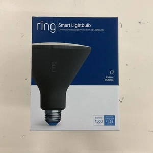 Ring Smart Lightbulb Dimmable Neutral White PAR38 LED Bulb Black New In Box - Picture 1 of 6