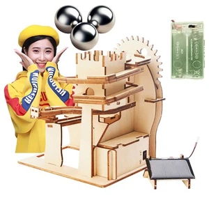 Wooden Marble Run for Kids Ages 8-12 Solar-Powered 3D Puzzle STEM Building Bl... - Picture 1 of 9