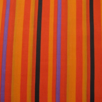Telas RTC Estampado Halloween Rayas Estrechas Naranja Púrpura Negro 1 Yarda Edredón Artesanal Foto 1 de 3