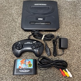 Sega Genesis Model 2 Console System Bundle Cords & Controller Sonic 2 Tested
