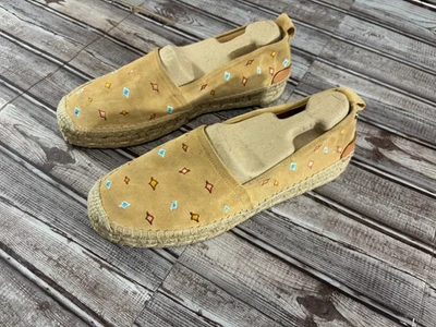 Mocassim Rag & Bone Adria II bordado camurça espadrille tamanho 40 EUA 10 novo - Imagem 1 de 4