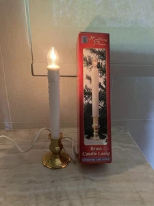 Lámpara vela latón ventana interior 10,5 pulgadas con bombilla y fusible lugar de vacaciones eléctrica - Imagen 1 de 10