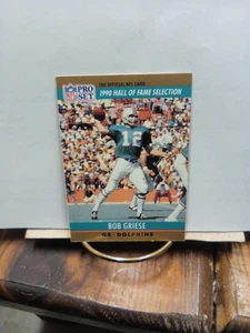1990 NFL Pro Set Bob Griese Miami Dolphins Hall of Fame Selection #24 - Bild 1 von 3