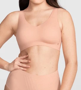 Honey Love V-Ausschnitt BH Lift Wear kabellose Unterstützung rose hellbraun Größe 2X - Bild 1 von 6
