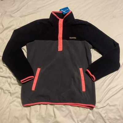 Moletom Columbia Benton Springs Half Snap Feminino MÉDIO Escuro Noturno Novo com etiquetas - Imagem 1 de 4