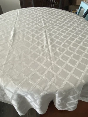 Lenox Laurel Leaf  Ivory Oblong Tablecloth 66 X 80 - Image 1 of 4