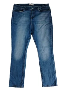 Levi's Signature Jeans Damen Gr. 18M -34W 32L Blau MidRise Straight Distressed  - Bild 1 von 8