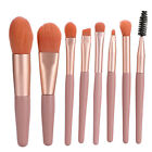 8pcs Eye Shadow Brush Eyebrow Lip Brush Set Cosmetic With Storage Bag(Pink ) ZZ1