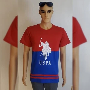 US POLO ASSN TSHIRT UOMO GIROCOLLO MANICA CORTA TAGLIA M ROSSA LOGO DUE GIOCATORI POLO - Foto 1 di 10