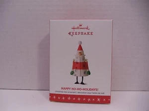 HAPPY HO-HO-HOLIDAYS~2016 HALLMARK ORNAMENT~SANTA WITH DANGLE ARMS~FREE US SHIP~ - Picture 1 of 2