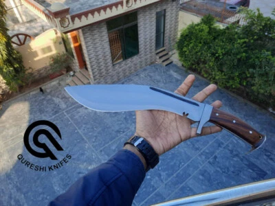 Cuchillo de caza kukri hecho a mano hoja de acero al carbono de 12"" mejor regalo para él y aquí... Foto 1 de 3