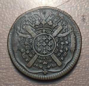 IMPERIO ESPAÑOL PAISES BAJOS LILLE GUERRA SUCESION ESPAÑOLA 20 SOLS 1708 MBC - Bild 1 von 2