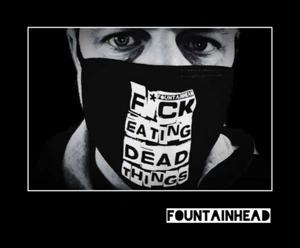 FACE MASK REUSABLE VEGAN VEGETARIAN PUNK F*CK EATING DEAD THINGS FREE POSTAGE - Picture 1 of 2