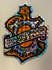 HARLEY DAVIDSON VINTAGE 1970's PRISM STICKER MOTORCYCLE CHOPPER DECAL 3"x 3.75" - Picture 1 of 1