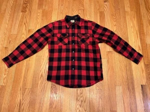 VINTAGE Sears Plaid Boutonné Buffle Plaid Acrylique Homme Taille M 15,5 Corée - Photo 1/8