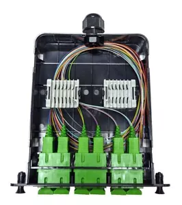 Universal LGX Pigtailed Splice Cassette 12 fiber, SC/APC Duplex (Green) SM BIF - Picture 1 of 6