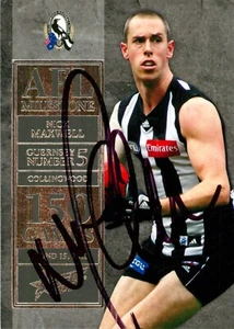 Signed 2012 Collingwood Magpies AFL Milestone 150 Games Card - Nick Maxwell - Picture 1 of 3