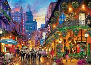 New Orleans Nachtleben Stil Essen Musik Kultur Keramikfliese Wandbild Spritzschutz - Bild 1 von 8