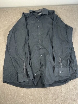 Calvin Klein Shirt 2XL Blue Polka Dress Shirt Long Sleeve Preppy Business Casual - Image 1 of 4