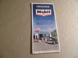 Vintage Karte von Indiana von Mobile / um 1964 / kostenloser Inlandsversand - Bild 1 von 2