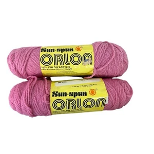 Caron Sun Spun Pink Acrylic Yarn 3 oz AT435  Lot of 2 Vintage - Picture 1 of 3