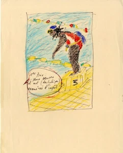 MIREILLE VAUTIER PISCINE DESSIN ORIGINAL COULEURS LIVRE LA FARANDOLE 1991 - Picture 1 of 1