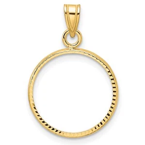 1918-1948 Mexico 2.5 Pesos Prong Set Plain D/C Coin Bezel in 14k Gold - Picture 1 of 6