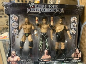 2007 Jakks Pacific WWE Deluxe Aggression 3 Pack Triple H Shawn Michaels Big Show - Picture 1 of 11