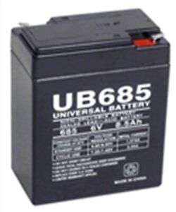 6V 8.5AH Alarm Battery, also replaces UB685, PE6V8F1, SLA9-6, and TR8-6A