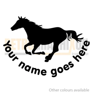Pferd Pony Aufkleber persönlich ADD YOUR NAME Wände, Laptops, Transporter Autos 150 x 200 mm - - Bild 1 von 6