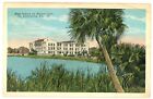 View Of High School On Mirror Lake St. Petersburg, Florida Palm Trees Postcard