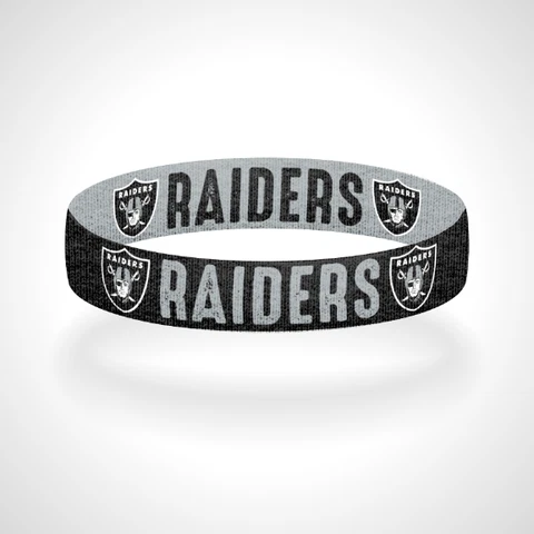Reversible Oakland Raiders Bracelet Wristband Just Win Baby Cover