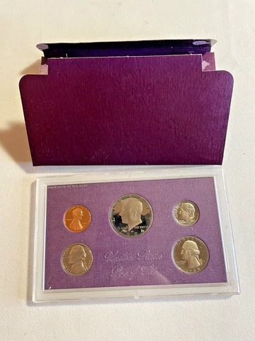 1984 United States Mint Annual 5 Coin Proof Set Original Box Cover