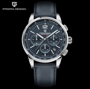 PAGANI DESIGN 2024 New Luxury Casual Men Quartz Watches VK63 Sapphire Black - Picture 1 of 6