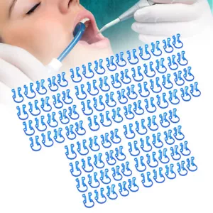 100 pezzi porta rotolo cotone dentale easyinsmile blu-usa e getta clip denti di coniglio - Foto 1 di 9