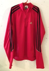 Adidas 1/4 Zip Climatite Jacket Size Youth Small Red and Black - Picture 1 of 4