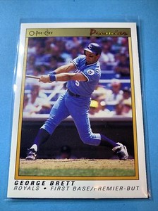 1991 O-PEE-CHEE PREMIER GEORGE BRETT KANSAS CITY ROYALS #14