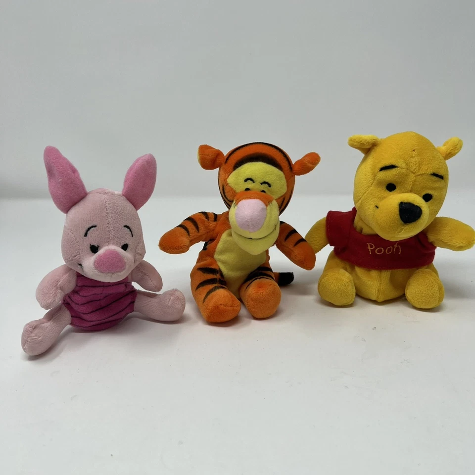 THE 1ST YEARS Winnie the Pooh, Piglet And Tigger Vintage Plush Rattle Toys - Image 1 of 4