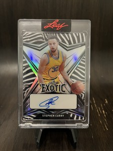 Stephen Curry 2022 Leaf Exotic SP Zebra Auto Autograph /9 Warriors