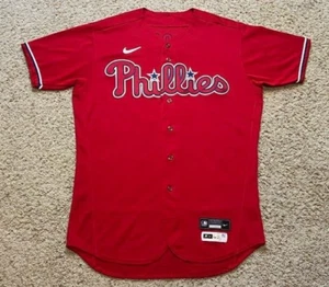 Trikot Cristian Pache Philadelphia Phillies 2023 Nike Rot Alternate Game Worn - Bild 1 von 12