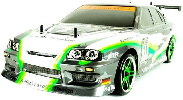 Carro Nissan Verde Skyline Elétrico RC Drift - 2.4GHz