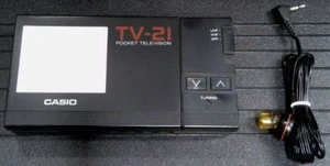 RARE Vintage Casio TV-21 Pocket Color Television w/ Original Earbud Tested Works - Picture 1 of 1