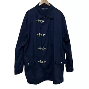 Vintage Polo Ralph Lauren Men's Fireman Clasp Coat Navy Size XXL - Picture 1 of 15